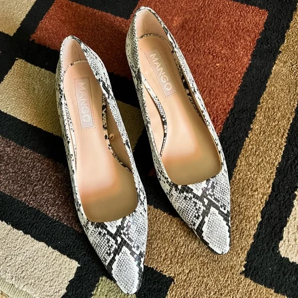 Mango Shoes Mango Snake Skin Heels Poshmark